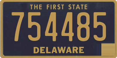 DE license plate 754485