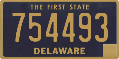 DE license plate 754493