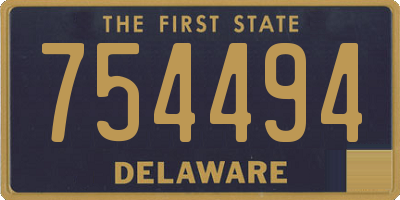 DE license plate 754494