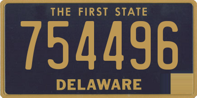 DE license plate 754496