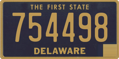 DE license plate 754498
