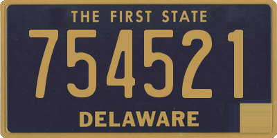 DE license plate 754521