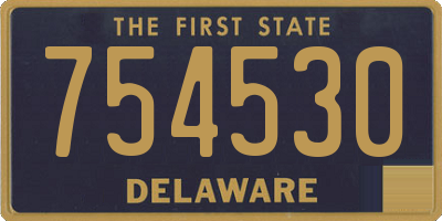DE license plate 754530