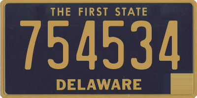 DE license plate 754534
