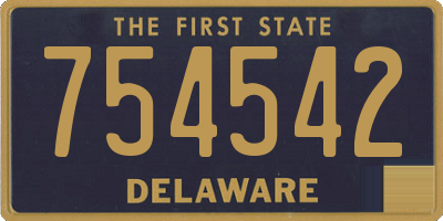 DE license plate 754542