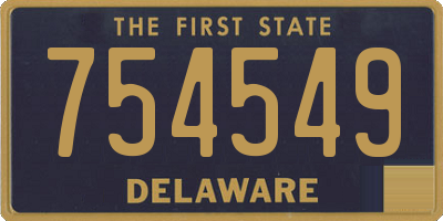 DE license plate 754549