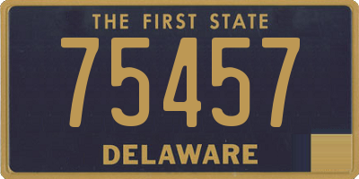 DE license plate 75457