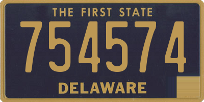 DE license plate 754574