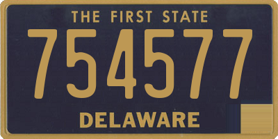 DE license plate 754577