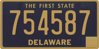DE license plate 754587