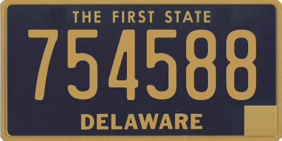 DE license plate 754588
