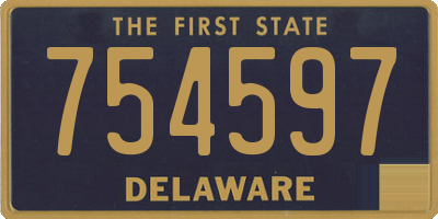 DE license plate 754597
