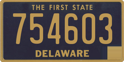 DE license plate 754603