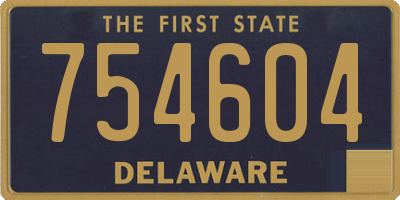 DE license plate 754604