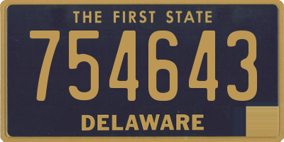 DE license plate 754643