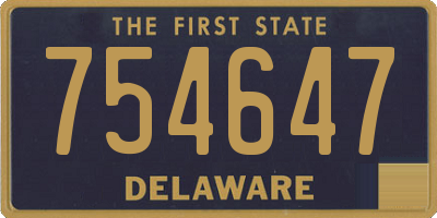 DE license plate 754647