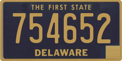DE license plate 754652