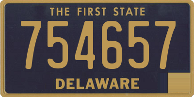 DE license plate 754657