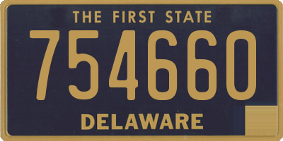 DE license plate 754660