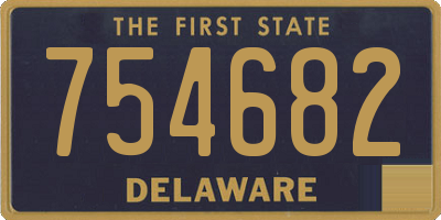 DE license plate 754682