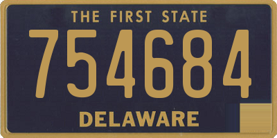 DE license plate 754684