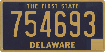 DE license plate 754693