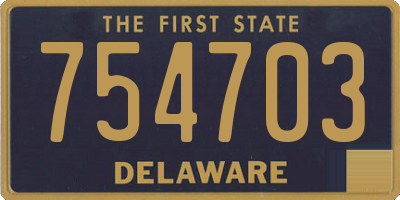 DE license plate 754703