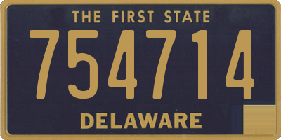 DE license plate 754714