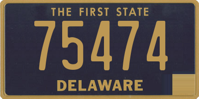 DE license plate 75474