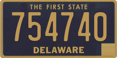 DE license plate 754740