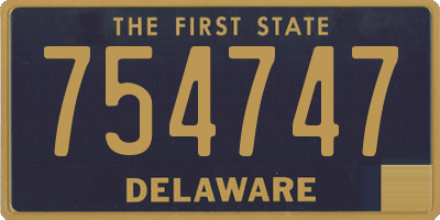 DE license plate 754747