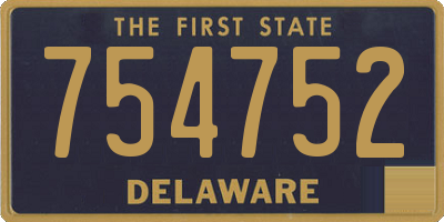 DE license plate 754752