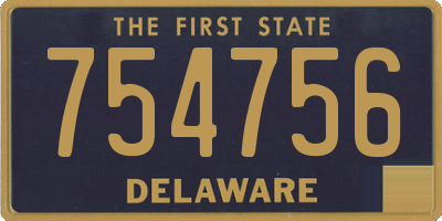 DE license plate 754756