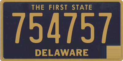 DE license plate 754757