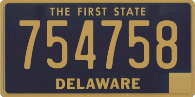 DE license plate 754758