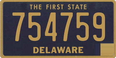 DE license plate 754759