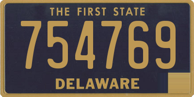 DE license plate 754769