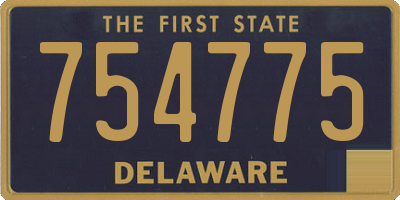 DE license plate 754775