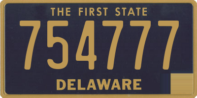 DE license plate 754777