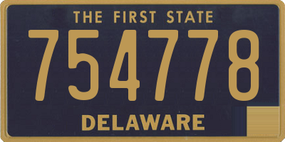 DE license plate 754778