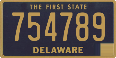 DE license plate 754789
