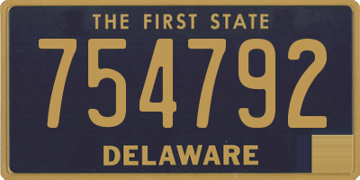 DE license plate 754792