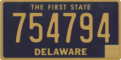 DE license plate 754794
