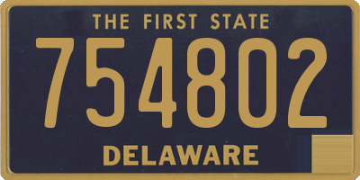 DE license plate 754802