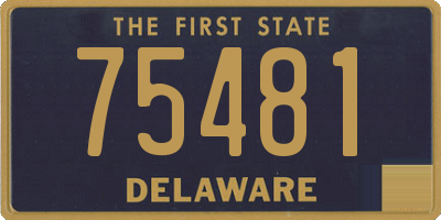DE license plate 75481