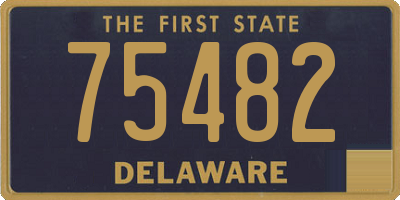 DE license plate 75482