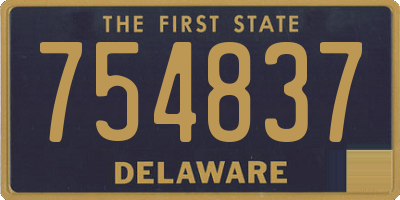 DE license plate 754837