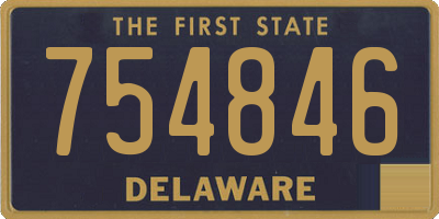 DE license plate 754846