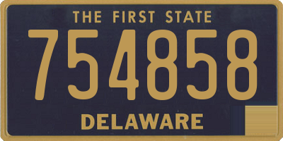 DE license plate 754858