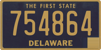 DE license plate 754864